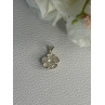 925 Sterling Silver Flower Pendant Length 0.60 Inch