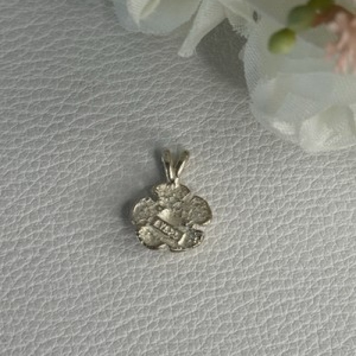 925 Sterling Silver Flower Pendant Length 0.60 Inch