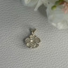 925 Sterling Silver Flower Pendant Length 0.60 Inch