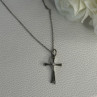 925 Sterling Silver Diamond Cross Necklace Length 20/18 Inch