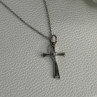 925 Sterling Silver Diamond Cross Necklace Length 20/18 Inch
