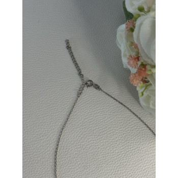 925 Sterling Silver Diamond Cross Necklace Length 20/18 Inch
