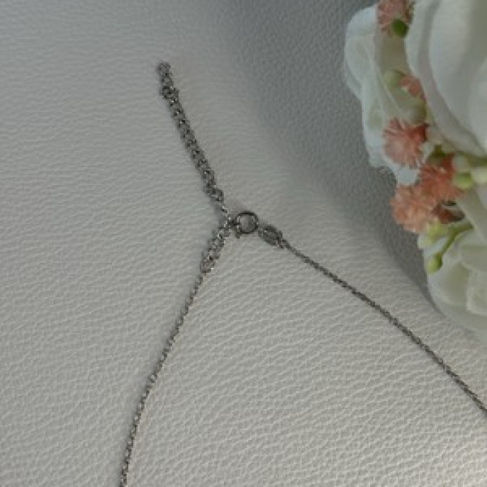 925 Sterling Silver Diamond Cross Necklace Length 20/18 Inch
