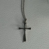 925 Sterling Silver Diamond Cross Necklace Length 20/18 Inch