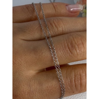 925 Sterling Silver Diamond Cross Necklace Length 20/18 Inch