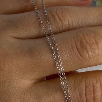 925 Sterling Silver Diamond Cross Necklace Length 20/18 Inch