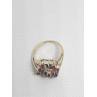 10K YELLOW GOLD RUBY & DIAMOND RING  SIZE 5.5