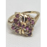 10K YELLOW GOLD RUBY & DIAMOND RING  SIZE 5.5