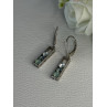 925 Sterling Silver Aquamarine Earrings Length 1.30 Inch