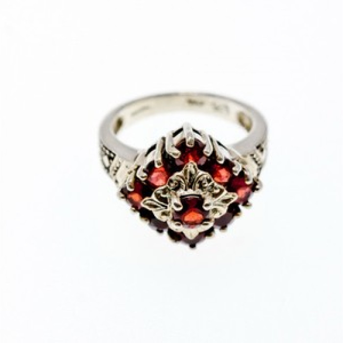925 Sterling Silver Spessartine Ring Size 5.5