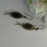 925 Sterling Silver Abalone Fish Earrings Length 2 Inch