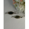 925 Sterling Silver Abalone Fish Earrings Length 2 Inch