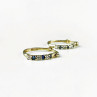 925 Sterling Silver Gold Plated Sapphires & CZ Earrings