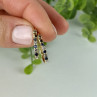 925 Sterling Silver Gold Plated Sapphires & CZ Earrings