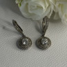 Shiny 925 Sterling Silver CZ Earrings Length 1.30 Inch