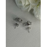 925 Sterling Silver CZ Stud Earrings Length 0.50 Inch