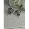 925 Sterling Silver CZ Stud Earrings Length 0.50 Inch