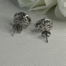925 Sterling Silver CZ Stud Earrings Length 0.50 Inch