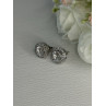 925 Sterling Silver CZ Stud Earrings Length 0.50 Inch