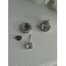 925 Sterling Silver CZ Stud Earrings Length 0.50 Inch