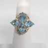 10K Yellow Gold & Topaz Ring Size 4