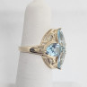 10K Yellow Gold & Topaz Ring Size 4