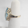 10K Yellow Gold & Topaz Ring Size 4