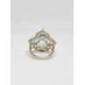 10K YELLOW GOLD & TOPAZ RING  SIZE 4