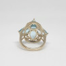 10K Yellow Gold & Topaz Ring Size 4