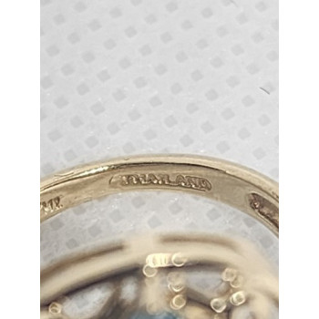 10K YELLOW GOLD & TOPAZ RING  SIZE 4