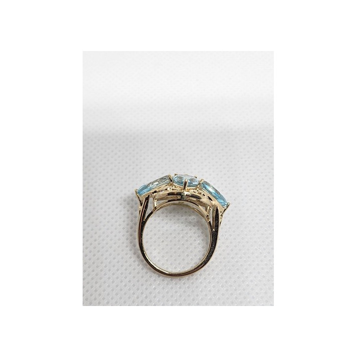 10K YELLOW GOLD & TOPAZ RING  SIZE 4
