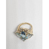 10K YELLOW GOLD & TOPAZ RING  SIZE 4