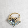 10K Yellow Gold & Topaz Ring Size 4