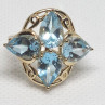 10K Yellow Gold & Topaz Ring Size 4