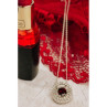 925 Sterling Silver Garnet & Goshenite Chain With Pendant