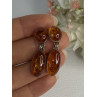 925 Sterling Silver Amber Earrings Length 1.50 Inch