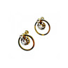 925 Sterling Silver Gold Plated CZ Earrings
