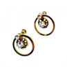 925 Sterling Silver Gold Plated CZ Earrings