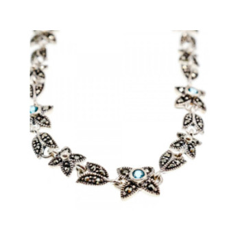 925 STERLING SILVER TOPAZ & MARCASITES 