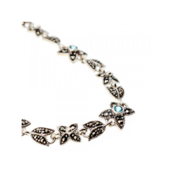 925 STERLING SILVER TOPAZ & MARCASITES 