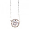 925 Sterling Silver CZ Pendant Necklace