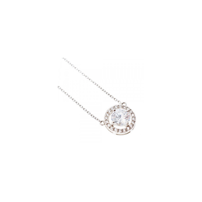 925 Sterling Silver CZ Pendant Necklace