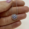 925 Sterling Silver CZ Pendant Necklace