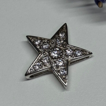925 Sterling Silver CZ Star Pendant