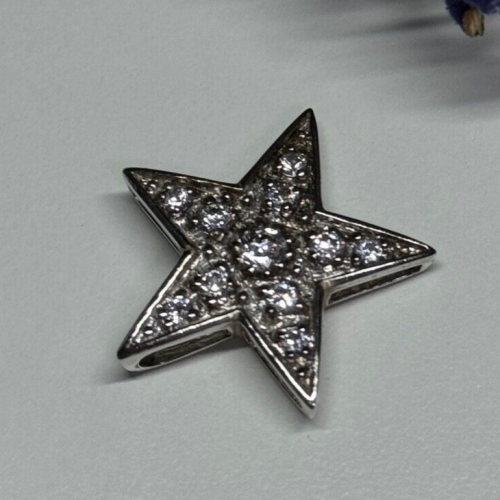 925 Sterling Silver CZ Star Pendant