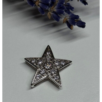 925 Sterling Silver CZ Star Pendant