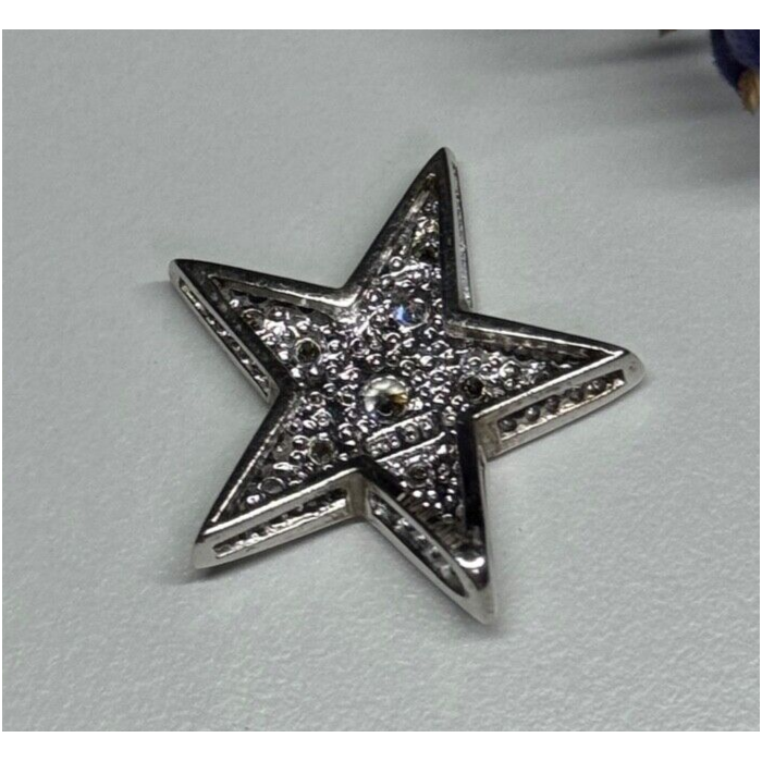 925 Sterling Silver CZ Star Pendant
