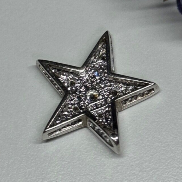 925 Sterling Silver CZ Star Pendant