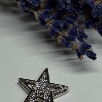 925 Sterling Silver CZ Star Pendant