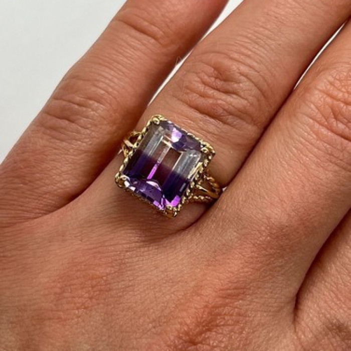 10K Yellow Gold  Ametrine Ring Size 5.5